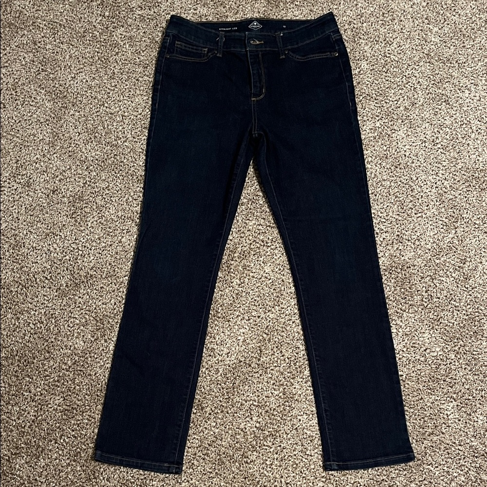 St. John's Bay Women's Straight Leg Dark Blue Jeans size 10